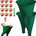 Granny Pants Yard Game Sets(2Pcs), Granny Pants Outdoor Games for Adults and Family, Party Field Day Games with 12 Bouncy Balls, More Balls for Backyard Park Beach (Green)