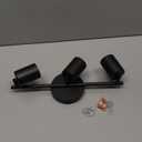 LED Track Lighting Fixtures Ceiling, Black 3-Light Track Lights for Kitchen, 3 Way Ceiling Spotlight, Flexibly Rotatable Wall Mount Light Head for Bedroom Hallway, Bulb Not Included