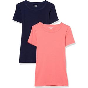 Amazon Essentials Women's 2 Pack Slim Fit Short Sleeve XS