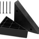 Hordion 8PCS Triangle Couch Legs Replacement, Plastic Furniture Legs Black | 5.71"×5.71"×1.6", Sofa Feet with Screws for Chair Coffee Table Cabinet