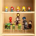 Acrylic Display Risers, 3 Tier Clear Cupcake Perfume Stand Organizer, Half Moon Dessert Stand for Display, Food, Amiibo Funko POP Figure (2half