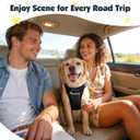 Pawaboo Dog Seat Belt Harness for Car, Dog Car Harness Seatbelt with Double Clips, Adjustable Breathable Pet Vest & Dogs Safety Tether with Elastic Bungee for Small Medium Large Pet, S, Black
