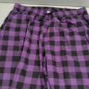 HiddenValor Women's Pajama Pants, Cotton Sleepwear Plaid Pajamas (Medium, Black/Purple)