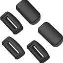 YONZEE 5-Pack Silicone Car Seat Belt Buckle Covers – Anti-Scratch, Noise Reduction & Buckle Protection – Universal Fit for Cars, SUVs, Trucks (Black)
