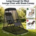 Large Mosquito Net Cover for Lounge Chair, Canopy Mosquito Netting, Waterproof Mesh Bug Cover with Zipper Opening for Outdoor Hunting Fishing Camping, Excluding Chair