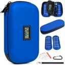 2Pack Premium Insulin Cooler Travel Case, GEAoffice Portable Diabetic Medication Cooler Case for Travel With Thermometer Display, Insulation Refrigerated Insulin Pen Cooler Travel Case With 2 Ice Pack