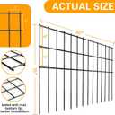 Getlay Garden Fencing Animal Barrier 37.5 ft(L)15 in(H), 15 Panels No Dig Fence, Underground Critter Barrier for Decks, Small or Medium Pet Dog Digging Fence Barrier. Rust-Proof Metal Fence Stakes