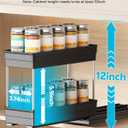 Nieifi Spice Organization for Cabinet-Vertical Spice Rack Pull Out-Spice Rack Organizer for Cabinet-4-1/3 inch Wide-Seasoning Kitchen Organizer-4.3" W x 10.6" D x 8.7" H-3 Pack-2 Tier