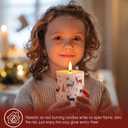 Christmas Flameless Pillar Candles with Remote, Red Buffalo Plaid Reindeer Holiday Decor, Xmas LED Candles Set of 3 (Reindeer Snowflakes Tree)