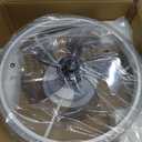 Small Ceiling Fans with Lights and Remote & APP, 17” Modern Low Profile Ceiling Fan with Light for Bedroom, 3000K-6000K Dimmable, 6 Wind Speeds, Easy Recessed Mount for Kids Room,Kitchen