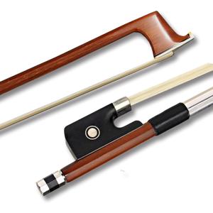 BlissKiss Brazilwood Cello Bow - Handmade with Natural Horsehair, Ebony Frog, and Nickel Silver Winding  Perfect Balance and Superior Sound Quality (4/4 CELLO BOW)