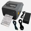 Zebra ZD420 Thermal Transfer Barcode Label Printer USB BT WiFi 300 dpi ZD42043-C01W018N, Bundle with AC Adapter