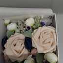 Ling's Moment 2pcs Wedding Shoulder Corsage Artificial Flowers, Girl/Mother Homecoming/Prom Corsages Wristlet Dcor, etc. Navy Blue Pink Ranunculus (Pk-navy Blue Pink & Ranunculus)