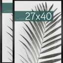 MCS Studio Gallery Movie Poster Frame 27x40 Black Woodgrain, Vertical & Horizontal Wall Hanging Large Picture Frame for Photos, Artwork & Custom Posters (2-Pack)