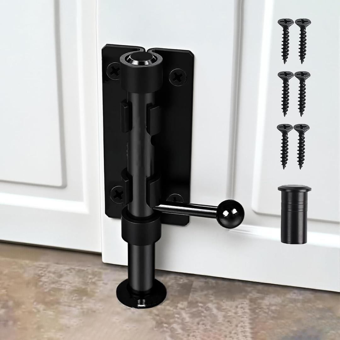 1 Pack 5 Inch Heavy Duty Barrel Lock Bolt Latch for Bathroom Stall & Bifold Doors Suitable for Bathroom compartments, Folding Doors, Garage Sheds, cabinets