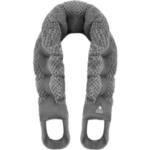 UNCN Long Wide Heating pad for Neck and Shoulders Back 33 * 5.9" microwavable Large Moist Heat Pack Warm hot Compress Neck wrap Weighted Bag Massage Reusable Herbal Nature Calming Portable 1.95Pounds (Gray)