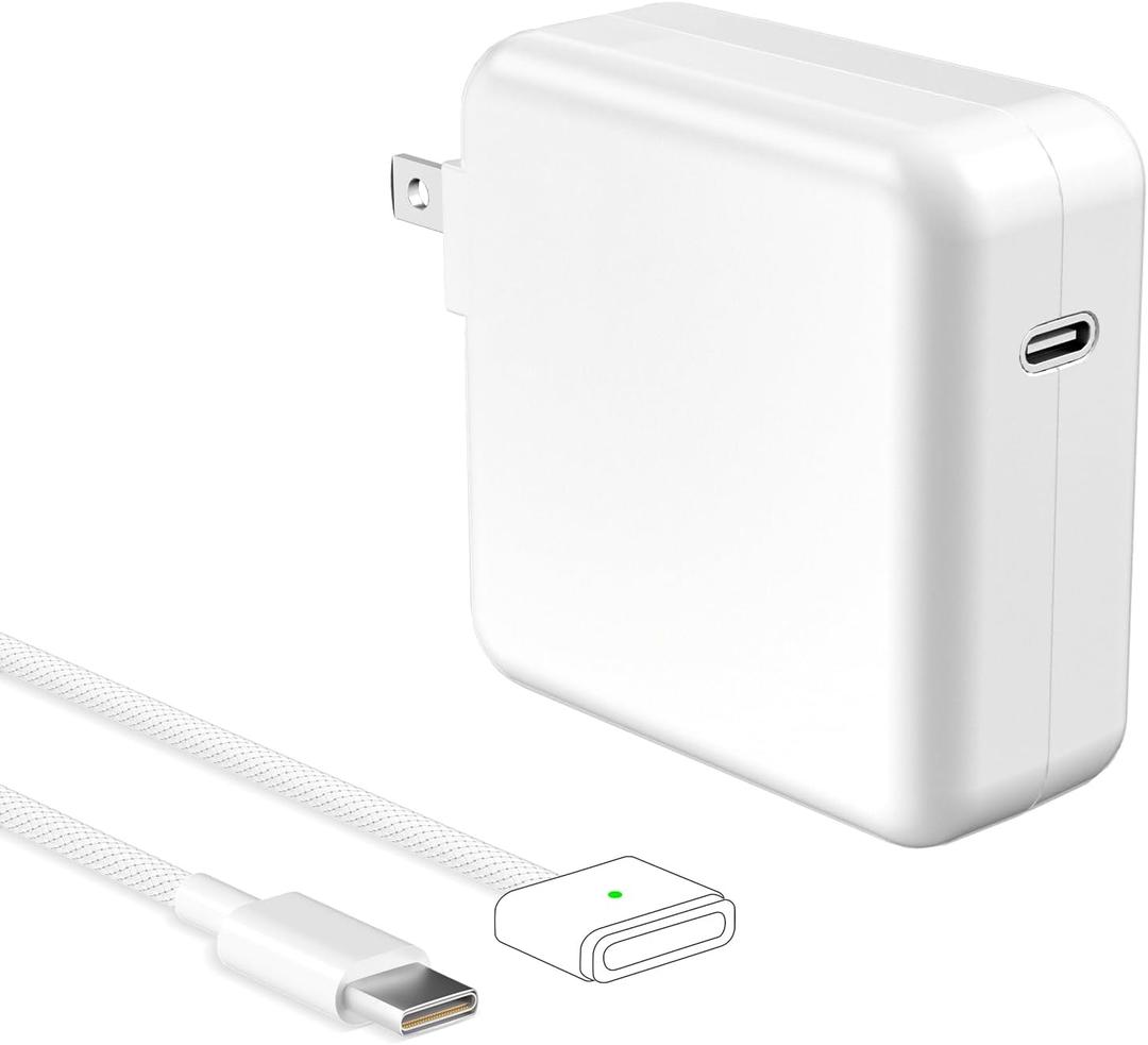 70W Magnetic 3 Mac Book Pro Charger- Compatible with MacBook pro 14 inch(2021-2023) & Mac Book Air 13/15 inch(2022-2024),Include 6.6FT USB C to 3 Braided Cable
