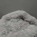 Hoewina Dog & Cat Bed for Indoor Cats, 20in Calming Donut Bed for Puppy and Kitten, Washable Round Fluffy Pet Bed for Small Medium Dogs and Cats (Light Grey)