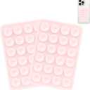 2 x Giumel 2PCS Silicone Suction Phone Case Mount, Non Slip Suction Cup, Hands-Free Phone Accessories Holder for Selfies and Videos, Silicone Adhesive Stand Sticky for Cell Phone Light Pink