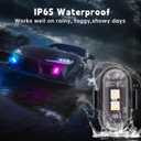 4PCS Wireless LED Strobe Lights with Remote Control,8 Colors Waterproof Anti-Collision USB Charing Led Warning Light, High Brightness Wireless LED Lights for Car Drone Truck Motorcycle Aircraft Bike