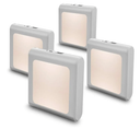 Led Night Light with Auto Dusk to Dawn Sensor, Soft Warm White Nightlights for Hallway, Bedroom, Kids Room, Kitchen, Stairway, 4 Pack