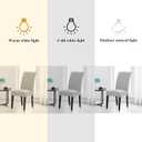 Joccun Chair Covers for Dining Room Set of 6,Dining Chair Slipcovers Stretch Dining Room Chair Covers Seat Protector,Washable Parsons Chair Cover for Home,Hotel,Banquet(Silver,6 Pack) 14"D x 14"W x 20"H