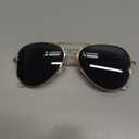 livho Sunglasses for Men Women Aviator Polarized Metal Mirror UV 400 Lens Protection (Gold Black)