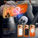 2 x BENTOBEN Clear for iPhone 17 Pro Max Case 2025, Phone Case iPhone 17 Pro Max with MagSafe, Magnetic Plated Slim Lightweight Soft TPU Electroplated Shockproof Bumper Protective Cover, Desert Titanium (Gold)