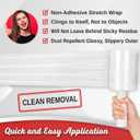 2 Pack Industrial Strength Mini Hand Stretch Wrap 5" 1000 Ft Roll 80 Gauge Thick, Shrink Wrap Roll for Moving Supplies, Furniture, Pallets, Plastic Wrap for Packing, Heavy Duty Stretch Film