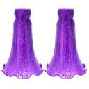 HWDFEI Lily Flower Glass Lampshade Replacement, 2 Pack,Tulip Style Table Floor Lamp Shade Replacement 4.2" x 4.2" x 6.7" (Purple)
