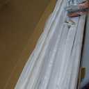 Ceiling Curtain Track, Curtain Track with Roller Hooks, 15ft - 18ft Ceiling Mounted Rail Set for Room Divider, White
