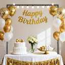 Over The Table Rod Stand with Clamps, Adjustable 32"-102'' Length 14"-56" Height Metal Black Table Arch Hanging for Wedding Birthday Party Halloween Christmas Anniversary