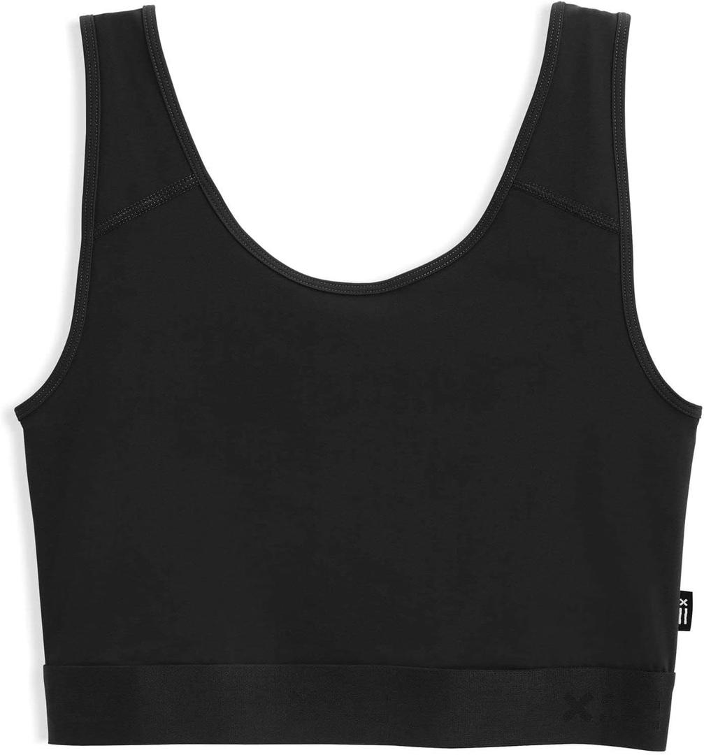 TomboyX Compression Bra Top for Women, Full Coverage Gender Inclusive Bras, Wireless Medium Support Top No Padding Sports Bra, XL