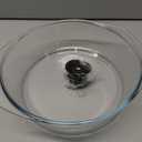 Leraze Tall Glass Microwave Splatter Cover for Food - Cookware & Bakeware Serving Dish Cover, Plate Guard Lid with Easy Grip Silicone Handle Knob - 100% Food Grade BPA Free & Dishwasher Safe - 10in