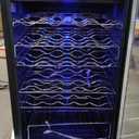 Hamilton Beach HBWF4303, 43-Bottle Wine Cooler Fridge Cellar with Curved Wire Shelves, Digital Control, Mirror Finish