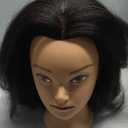 Mannequin Head 14 inch 100% Real Hair Doll Head for Hair Styling Salon Training Head Cosmetology Braiding Practice Mannequin Manikin Head Hairdresser (14 inch)