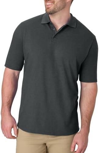 Hanes Men’s X-Temp Short Sleeve Polo Shirt, Midweight Men's Shirt , size 4XL