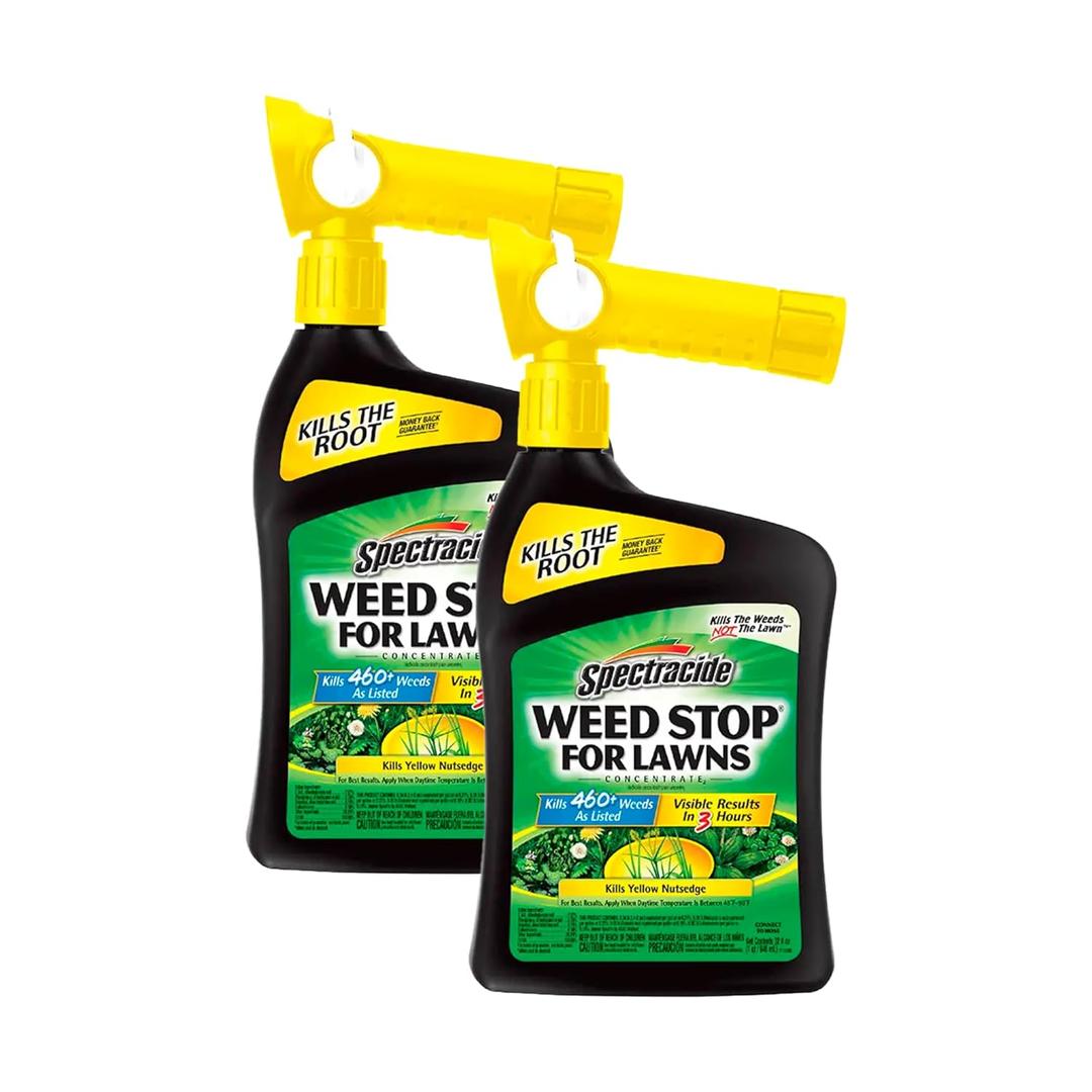 Spectracide Weed Stop for Lawns Concentrate 32 Ounces, Ready to Spray, Kills All Types of Listed Broadleaf Weeds (Pack of 2)