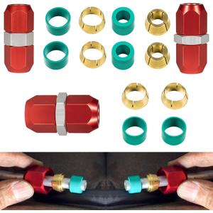 Replace for 800-640, 800-641, 800-642, Air Conditioning Repair Splice Connector Kit fits for 5/8 in. 3/8 in. 1/2 in. Aluminum Lines, Universal Fit for Line to Line Repair
