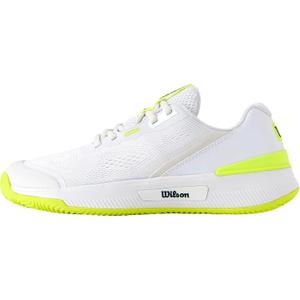WILSON Women's Intrigue Pro Tennis Sneaker (6, White/Safety Yellow/Navy Blazer)