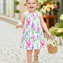 Toddler Dress 2T 3T Girls Clothes Orange Ruffle Sleeveless Girls Dresses Halter Beach Sundress Toddler Summer Outfits Dresses for Girls 2 3 Year Old