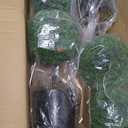 2 Pack Fake Shrubs Plants Potted,24" 2FT Artificial Topiaries Cypress Ball Tree,Faux Topiary Ball Trees for Front Door Porch Decor Lifelike Fake Plant Greenery Arrangements-2 Ball Green