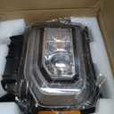 GMC Sierra 1500 Headlight Assembly 2016 2017 2018 Xenon Head Light with LED DRL Turn Signal Light Chrome Housing Clear Lens Left Driver Side GM2502453 84568272