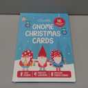 Decorably 16 Pack Foiled 5x7in Gnome Christmas Cards with Envelopes and Stickers, 8 Adorable Holiday Designs Seasons Greetings for Family, Friends & Loved Ones with Printed Message, Gifting, Mailing