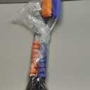 EcoNour 27" Car Snow Brush and Ice Scrapers for Car Windshield (2 Pack) | Scratch Free Bristle Head Snow Brush & Tough Window Snow Scraper with Aluminium Body | Snow Removal Winter Car Accessories (Blue & Orange)