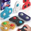 Silicone Rolling Fidget Toys for Kids & Teens 6 Packs Boys and Girls Quiet Sensory Toys for Concentrate Stress Relief Autism PTSD ADHD