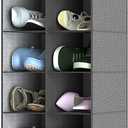 coastal rose Hanging Shoe Organizer for Closet, 20 Sections Hanging Closet Organizer and Storage Shelves, Space Saving Shoe Rack for Closet, Grey, 12''W12''Dx 50''H