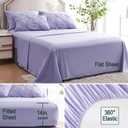 Ubauba Light Purple Queen Size Comforter Set - Bed in a Bag Queen 7 Pieces, Pintuck Beddding Sets Lavender Bed in a Bag with Comforter, Sheets, Pillowcases & Shams, Queen Size