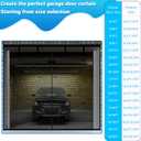 Garage Door Screen 8x8 FT for 1 Car Garage, Heavy Duty Magnetic Garage Screen Door, Reinforced Fiberglass Mesh, Hands Free, Easy Install, Bug Proof