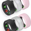 Silicone Ring Case for Oura Ring Gen 3/4 - Elastic Protector, Patent Protected (2 Black + 2 Clear + 2 Pink, M for 11-13 Size)